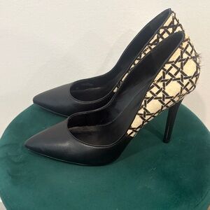 Charles By Charles David Black and Cream Heels